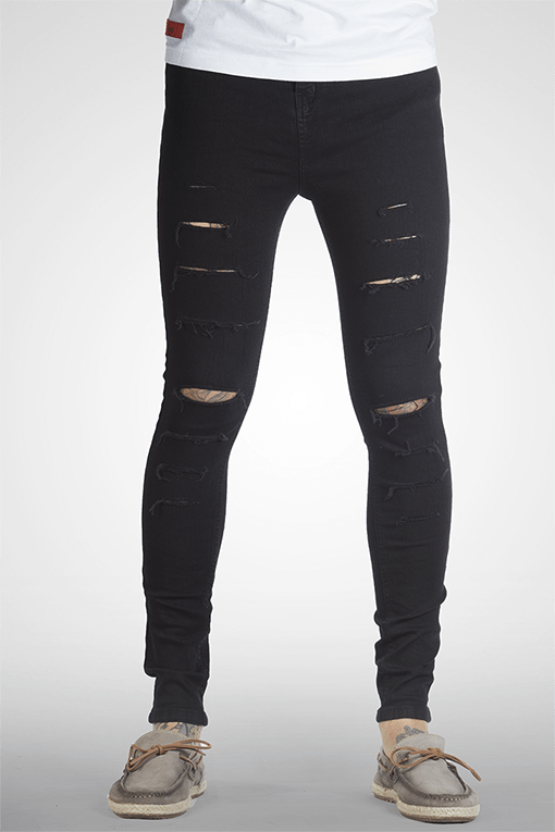 black ultimate ripped super skinny jeans