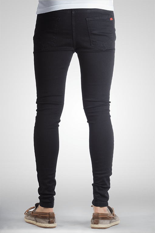 Black Ripped Super Skinny Max Men's Jeans - Empire Jeans