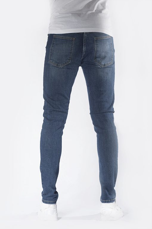 Skinny stretch carrot jeans back view