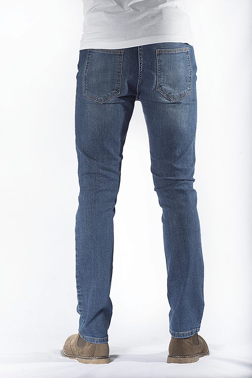 straight slim fit stretch jasper jeans back view