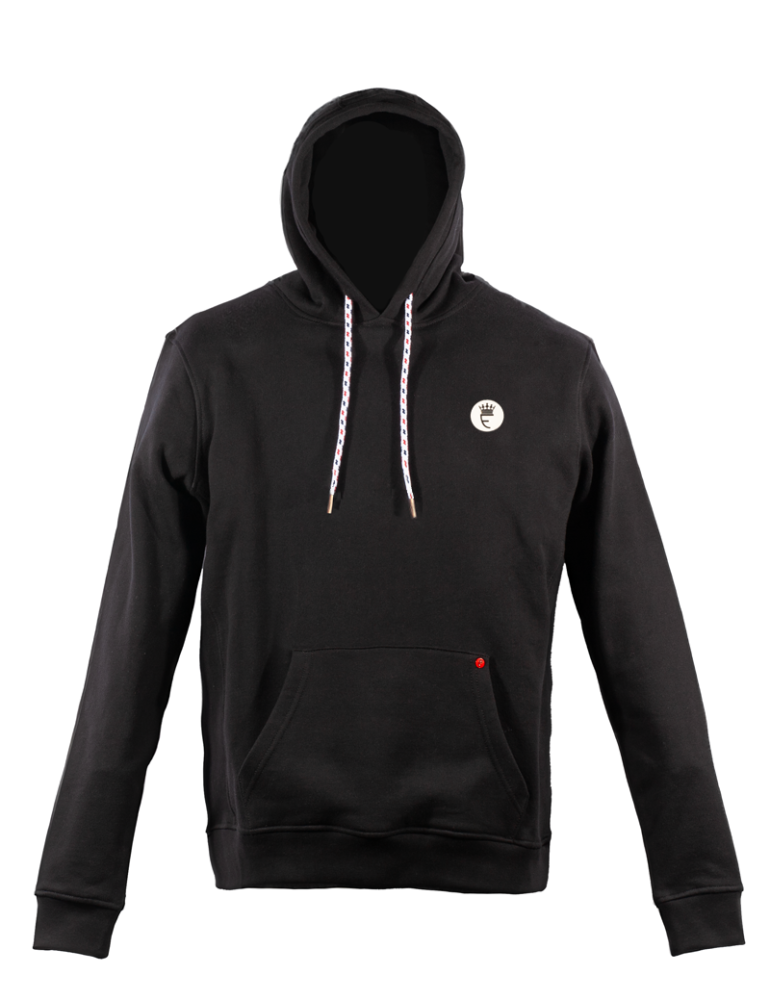 Jude Black Rubber Print Hoodie