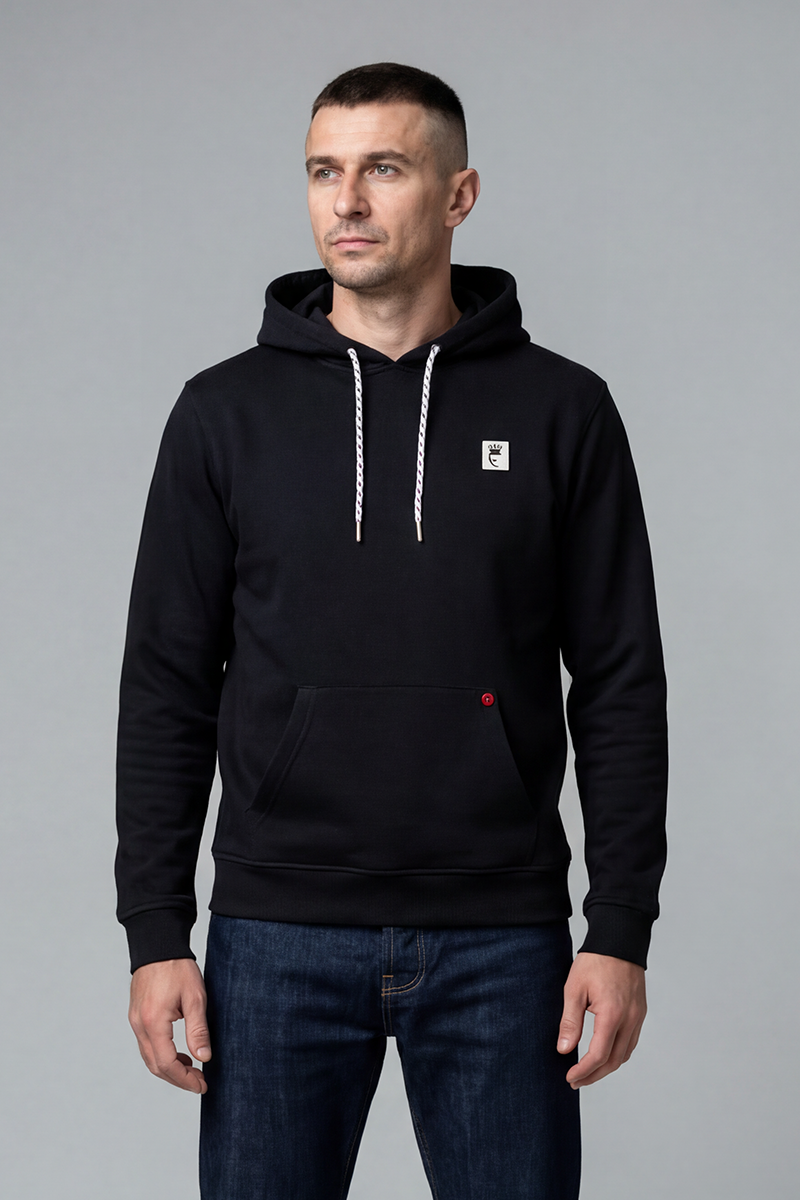 Jonah Black Rubber Print Hoodie - Image 2