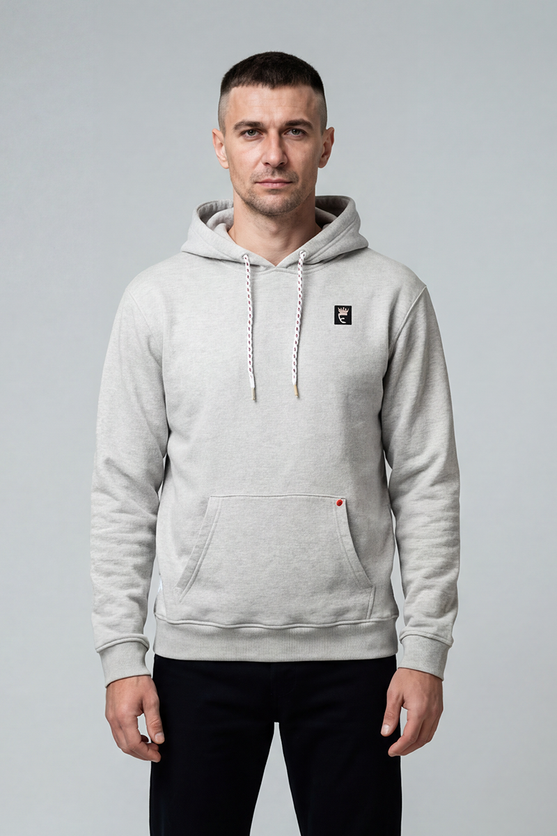 Jonah Grey Rubber Print Hoodie - Image 2